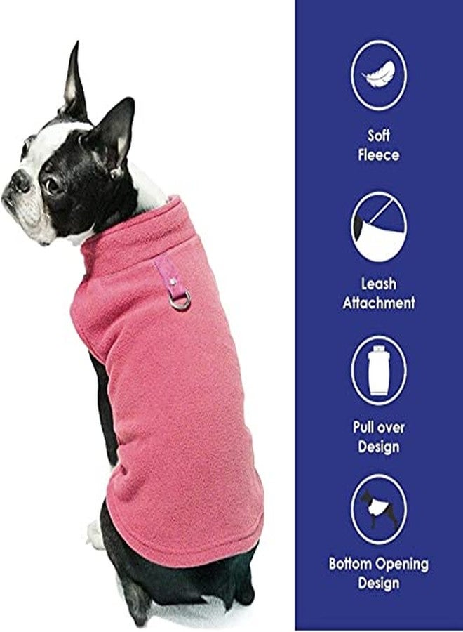 PETANGEL Fleece Lightweight Dog Sweater | Warm Pullover Polar Fleece Dog Jacket with Leash Attachment | Winter Small Dog Sweater for Shih Tzu, Pug, Lhasa Apso, Toy Bulldog, Poodle etc. (Pink) - Image 2